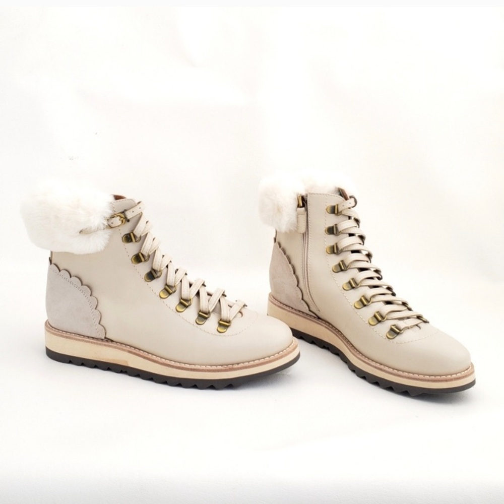 Kate Spade faux fur booties